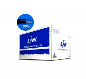 LAN CABLE (สายแลน) LINK US-9015M-1 CAT5E UTP,PE OUTDOOR W/DROPWIRESINGLE JAC (100M) - BLACK