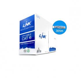 LAN CABLE (สายแลน) LINK US-9116 CAT6 UTP ULTRA W/CROSS FILLER, 23AWG, CMR (305M) - WHITE