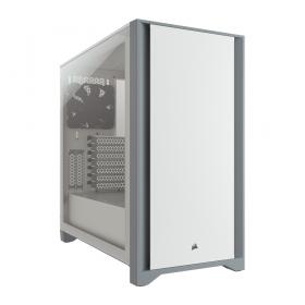 CASE (เคส) CORSAIR 4000D TEMPERED GLASS (WHITE) (E-ATX)