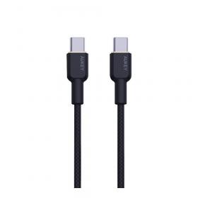 CHARGER CABLE (สายชาร์จ) AUKEY CIRCLET CC 60W NYLON BRAIDED USB-C TO USB-C CABLE 1.8 METER (CB-NCC2) (BLACK)