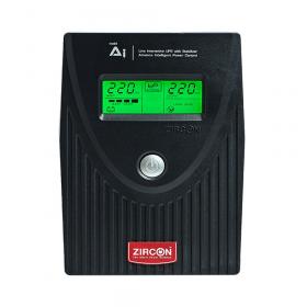 UPS (เครื่องสำรองไฟฟ้า) ZIRCON LINE INTERACTIVE AI-PLUS 1000VA/630W (BLACK)