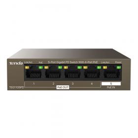 SWITCH (สวิตซ์) TENDA 5-PORT GIGABIT PD SWITCH WITH 4-PORT POE (TDA-TEG1105PD)