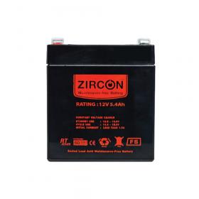 BATTERIES (แบตเตอรี่สำหรับเครื่องสำรองไฟ) ZIRCON 12V 5.4AH (BLACK)