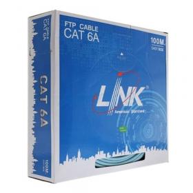 LAN CABLE (สายแลน) LINK US-9156ALSZH-1 CAT6A UTP SUPER-S CABLE, LSZH (AQUA BLUE) (100 M./BOX.)