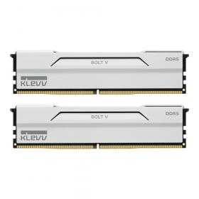 32GB (16GBx2) DDR5 6400MHz RAM (หน่วยความจำ) KLEVV BOLT V AMD EXPO INTEL XMP CL32 - PURE WHITE