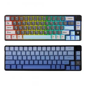WIRELESS KEYBOARD (คีย์บอร์ดไร้สาย) FANTECH ATOM PRO66 MK919 BLUE SWITCH RGB EN/TH - BLACK + ACK04 B