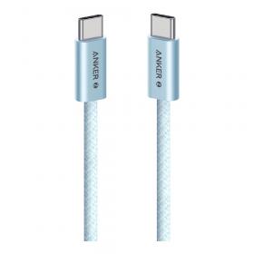 CHARGER CABLE (สายชาร์จ) ANKER ZOLO USB-C TO USB-C 240W 90CM BRAIDED FAST CHARGING CABLE - BLUE (A8060H31)