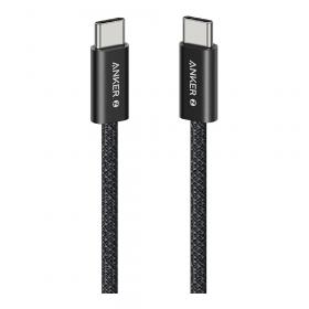 CHARGER CABLE (สายชาร์จ) ANKER ZOLO USB-C TO USB-C 240W 90CM BRAIDED FAST CHARGING CABLE - BLACK (A8060H11)