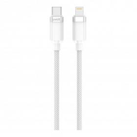 CHARGER CABLE (สายชาร์จ) UVOLT COLORFUL SERIES WOVEN DATA CABLE TYPE-C TO LIGHTNING 27W 1.2M