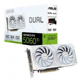VGA (การ์ดแสดงผล) ASUS DUAL GEFORCE RTX 5060 TI 16GB GDDR7 WHITE OC EDITION