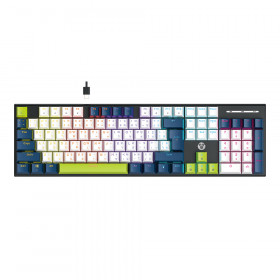 KEYBOARD (คีย์บอร์ด) FANTECH ATOM104 MK889 PRO MORI EDITION - TARO SWITCH RAINBOW LED EN/TH WHITE-BL