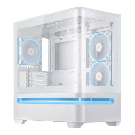 CASE (เคส) ASUS PRIME AP202 ARGB - MICRO-ATX WHITE