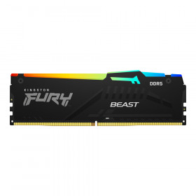 32GB (32GBx1) DDR5 5200MHz RAM (หน่วยความจำ) KINGSTON FURY BEAST DDR5 RGB - AMD EXPO INTEL XMP CL40 BLACK KF552C40BB2A-32