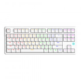 KEYBOARD (คีย์บอร์ด) AJAZZ AK870 V2 - RED SWITCH RAINBOW LED EN/TH WHITE