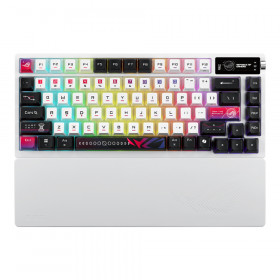 WIRELESS KEYBOARD (คีย์บอร์ดไร้สาย) ASUS ROG AZOTH X - ROG NX SNOW V2 SWITCH RGB EN WHITE