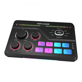 AUDIO MIXER (ออดิโอมิกเซอร์) FIFINE AMPLIGAME SC8 - GAMING AUDIO MIXER WITH RGB BLACK