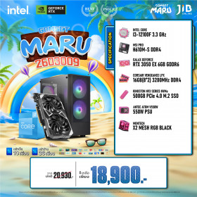 COMPUTER SET JIB MARU-2603009 I3-12100F / RTX3050 6GB / H610M / 16GB DDR4 / M.2 500GB