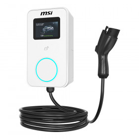 EV CHARGER (เครื่องชาร์จรถยนต์ไฟฟ้า) MSI EV ECO PREMIUM MAX WITH OUT OCPP - WHITE 3YEARS