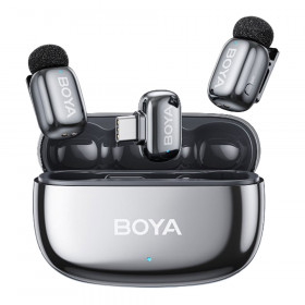 WIRELESS MICROPHONE (ไมโครโฟนไร้สาย) BOYA MINI 2 - SILVER MINI-2-02-SV