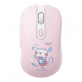 WIRELESS MOUSE (เมาส์ไร้สาย) ANITECH CAT-W244-PI - PINK