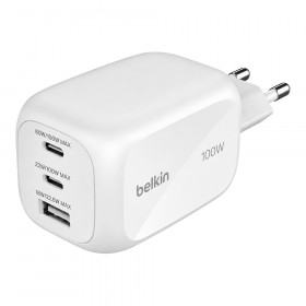 CHARGER (ที่ชาร์จ) BELKIN BOOSTCHARGE PRO - 3-PORT GAN WALL CHARGER 100W