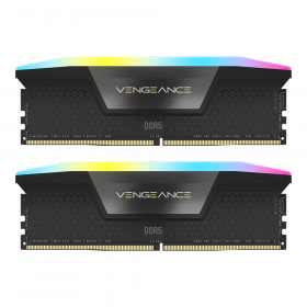 128GB (64GBx2) DDR5 6000MHz RAM (หน่วยความจำ) CORSAIR VENGEANCE RGB DDR5 - INTEL XMP CL40 BLACK CMH128GX5M2D6000C40