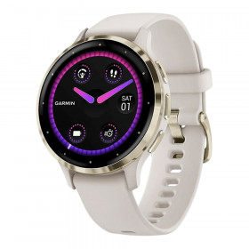 SMART WATCH (สมาร์ทวอทช์) GARMIN VENU 3S - CREAM GOLD STAINLESS STEEL BEZEL WITH IVORY CASE AND SILICONE BAND 010-02785-54