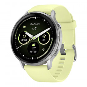SMART WATCH (สมาร์ทวอทช์) GARMIN VENU 4 45MM - SILVER WITH CITRON SILICONE BAND 010-03014-62