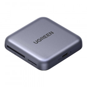 USB-C CARD READER (การ์ดรีดเดอร์ยูเอสบีซี) UGREEN CM898 MAGNETIC 3-IN-1 USB-C CARD READER - 65095