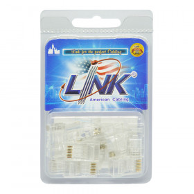 CABLE ACCESSORY (อุปกรณ์เสริมเคเบิล) LINK US-1002AA CAT 6 RJ 45 PLUG 2 LAYER