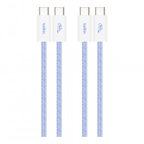CHARGER CABLE (สายชาร์จ) BELKIN BOOSTCHARGE USB-C TO USB-C CABLE 60W 1.5M - BLUE 2-PACK CAB018QC05BL2PK