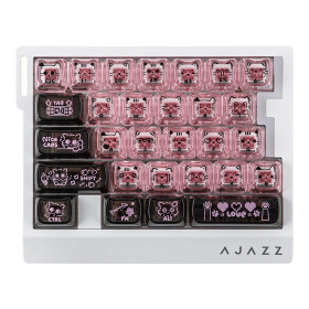KEYBOARD (คีย์บอร์ด) AJAZZ AK029 - MAGNETIC SWITCH RGB EN CAT PINK