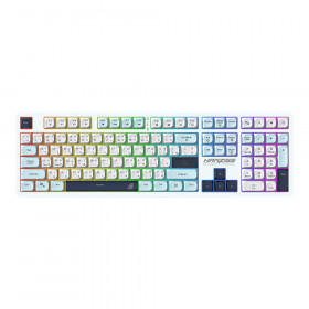 KEYBOARD (คีย์บอร์ด) SIGNO KB-734WB NARZISS - RUBBER DOME RGB EN/TH WHITE