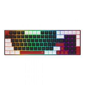 WIRELESS KEYBOARD (คีย์บอร์ดไร้สาย) SIGNO KB-740BLK MAXXUS - SAKURA SWITCH ARGB EN/TH BLACK