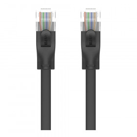 LAN CABLE (สายแลน) UNITEK CAT 6 UTP RJ45 FLAT ETHERNET CABLE 3M - BLACK C1811GBK