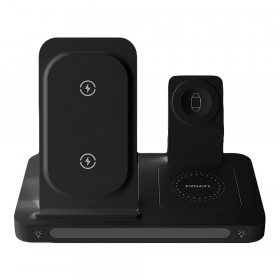 WIRELESS CHARGER (ที่ชาร์จไร้สาย) PISEN XY-C56 - 3IN1 WITH NIGHT LIGHT BLACK