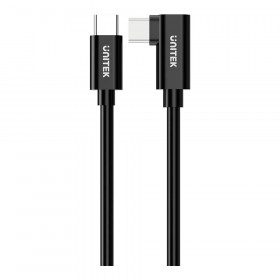 CHARGER CABLE (สายชาร์จ) UNITEK VR LINK PRO 90 DEGREE USB-C TO USB-C - 60W 5M BLACK C14094ABK01