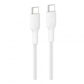 CHARGER CABLE (สายชาร์จ) BELKIN BOOSTCHARGE PRO USB-C TO USB-C BRAIDED 240W 1M - WHITE CAB025FQ1MWH