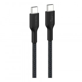 CHARGER CABLE (สายชาร์จ) BELKIN BOOSTCHARGE PRO USB-C TO USB-C BRAIDED 240W 1M - BLACK CAB025FQ1MBK