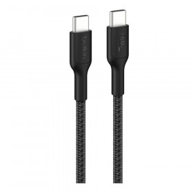 CHARGER CABLE (สายชาร์จ) BELKIN BOOSTCHARGE PRO USB-C TO USB-C BRAIDED 60W 1M - BLACK CAB024FQ1MBK