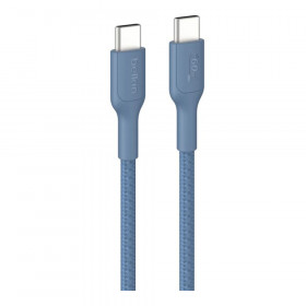 CHARGER CABLE (สายชาร์จ) BELKIN BOOSTCHARGE PRO USB-C TO USB-C BRAIDED 60W 2M - BLUE CAB024FQ2MBL