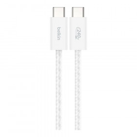 CHARGER CABLE (สายชาร์จ) BELKIN BOOSTCHARGE USB-C TO USB-C 240W 1.5M - WHITE CAB019QC05WH2PK