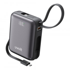 POWER BANK (พาวเวอร์แบงค์) UVOLT UVP10C-05 SUPER MINI FAST CHARGING - 10000mAh 35W BLACK