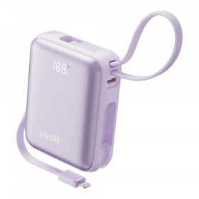 POWER BANK (พาวเวอร์แบงค์) UVOLT UVP10C-05 SUPER MINI FAST CHARGING - 10000mAh 35W PURPLE