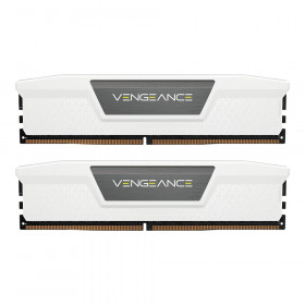 64GB (32GBx2) DDR5 6000MHz RAM (หน่วยความจำ) CORSAIR VENGEANCE DDR5 - AMD EXPO INTEL XMP CL30 WHITE CMK64GX5M2B6000Z30W
