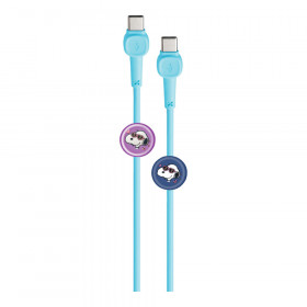 CHARGER CABLE (สายชาร์จ) ANITECH SNP-C002-BL USB-C TO USB-C - 100W 1M BLUE