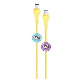 CHARGER CABLE (สายชาร์จ) ANITECH SNP-C002-YE USB-C TO USB-C - 100W 1M YELLOW