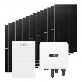 SOLAR ROOFTOP (โซล่าร์เซลส์ติดหลังคา) HUAWEI KEEP 10KW 1PHASE 14KWH PACKAGE HYBRID BATTERY + INSTALL