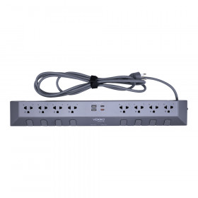 POWER STRIP (รางปลั๊กไฟ) VEXXO D0-883 8 OUTLET 8 SWITCH 1 USB-A 2 USB-C 3 METER 3500 WATT (F5ST3-DO0