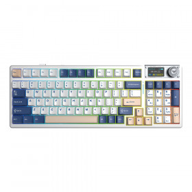 WIRELESS KEYBOARD (คีย์บอร์ดไร้สาย) AULA F98PRO V3 - BLOOMFIELD SWITCH RGB EN/TH BLUE-WHITE-PINK
